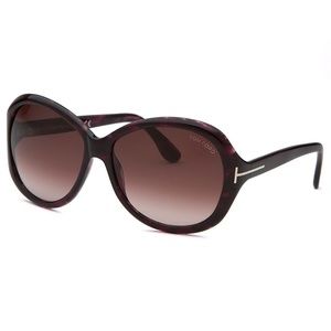 New Tom Ford Geraldine TF202 56B Havana Sunglasses